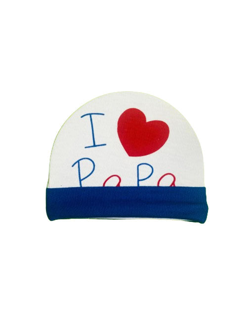 BABY CAP PRINTED - I LOVE PAPA