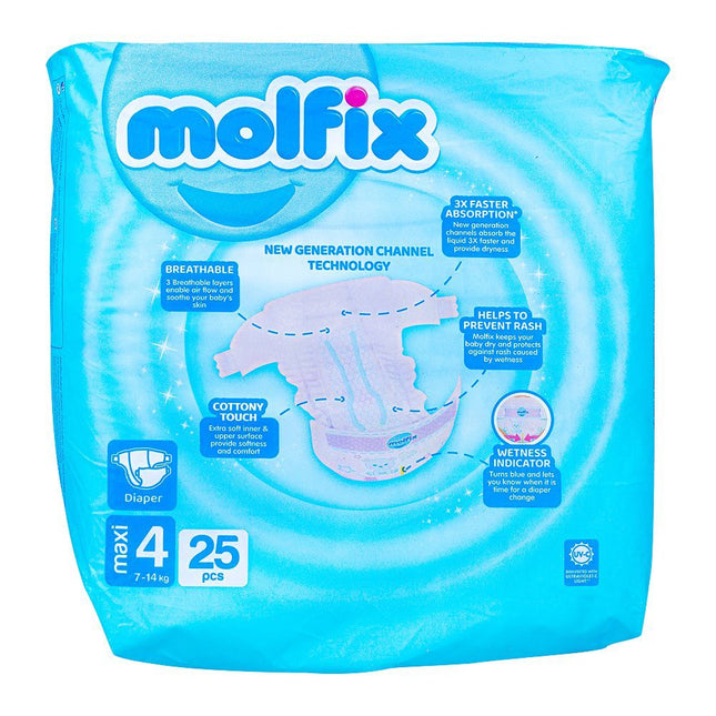 MOLFIX MAXI DIAPER 4 MAXI, 7-14 KG, 25-PACK