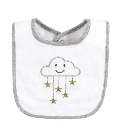 Baby 5Pcs Bibs & Booties Set Tie Gray - Sunshine