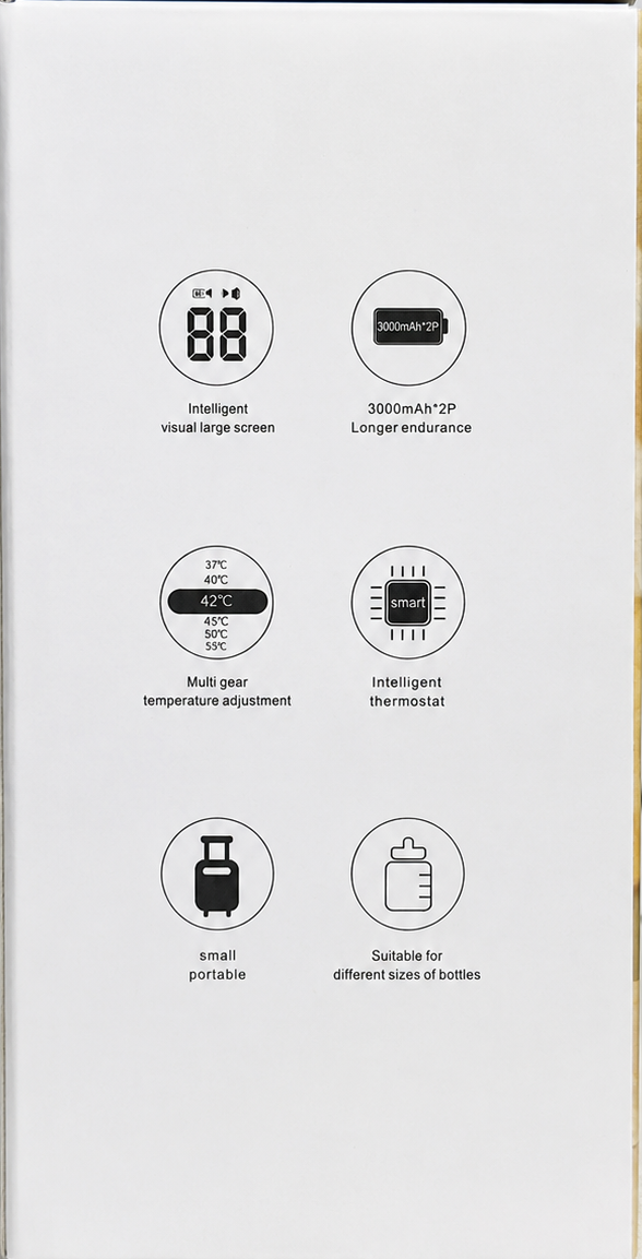 Rechargeable Portable Milk Warmer – Baby Bottle Heater with Digital Display