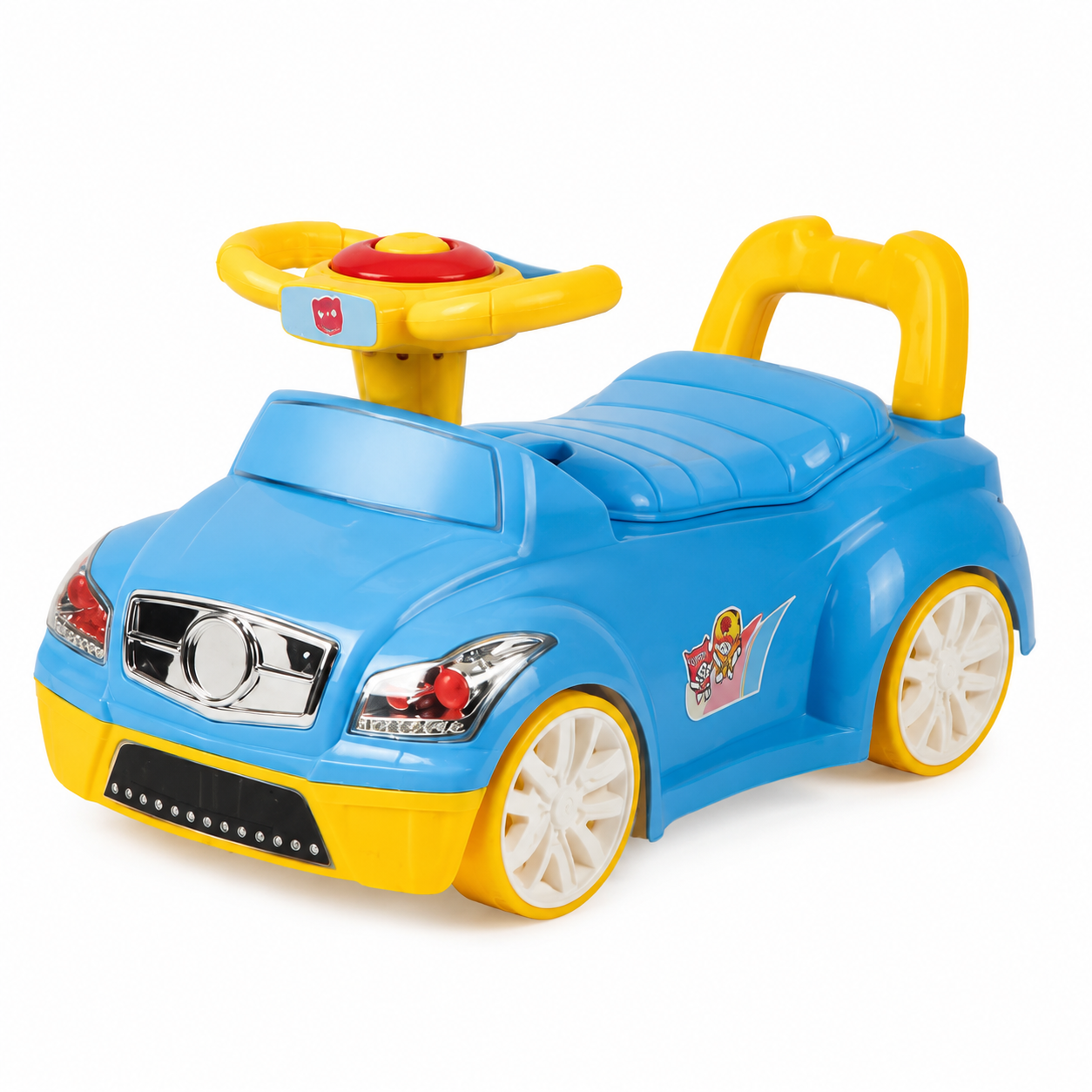 Kids Ride-On Push Car with Steering Wheel & Parent Handle
