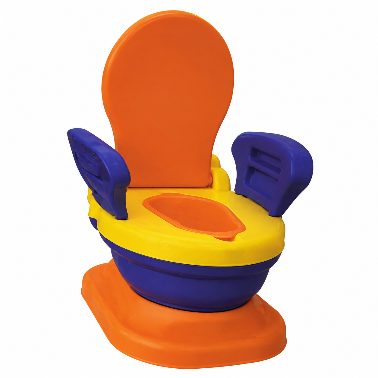 Kids Training Potty Chair with Backrest, Armrests & Removable Bowl