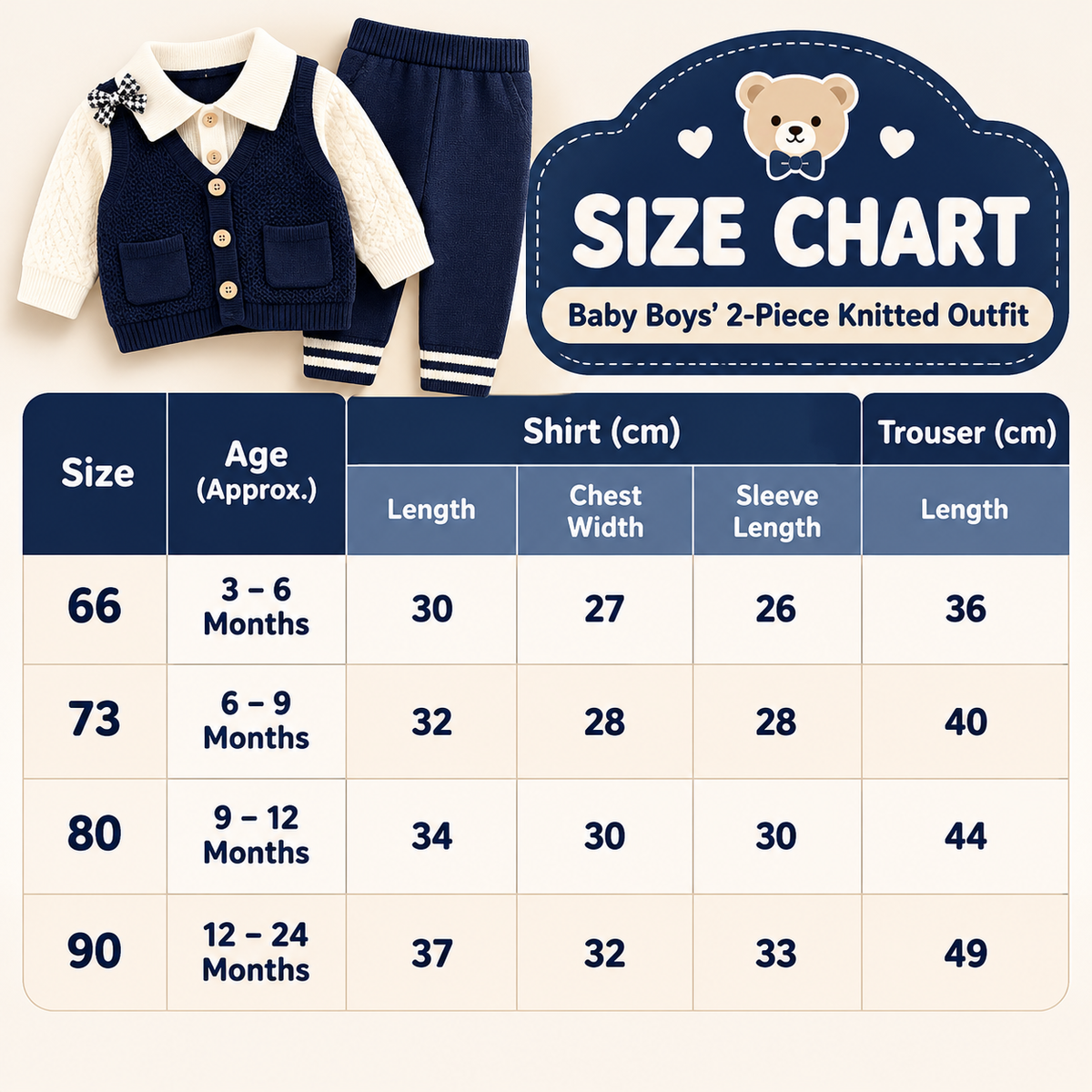 3-Piece Outfit Set – Shirt, Waistcoat & Trousers KK0253