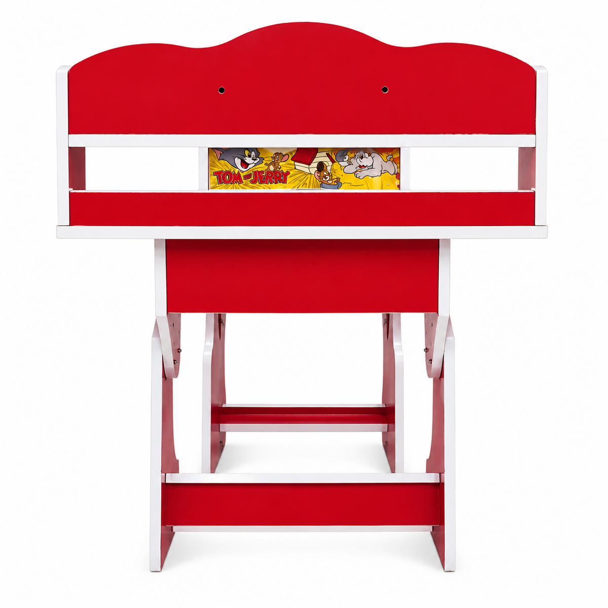 Kids Wooden Study Table & Chair Set with Bookshelf - 2070N