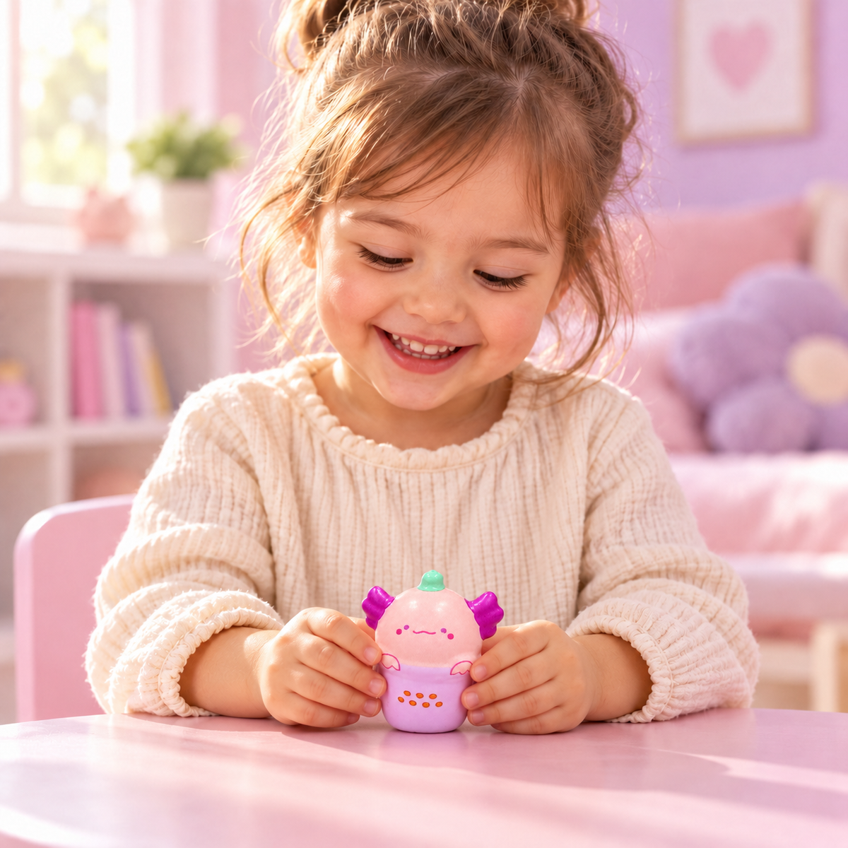 Cute Little Axolotl Cupcake Squishy Toy