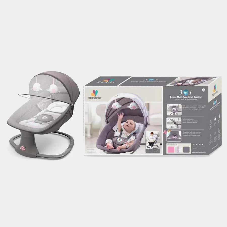 Mastela Deluxe 3-in-1 Multi-Function Electric Swing & Bassinet