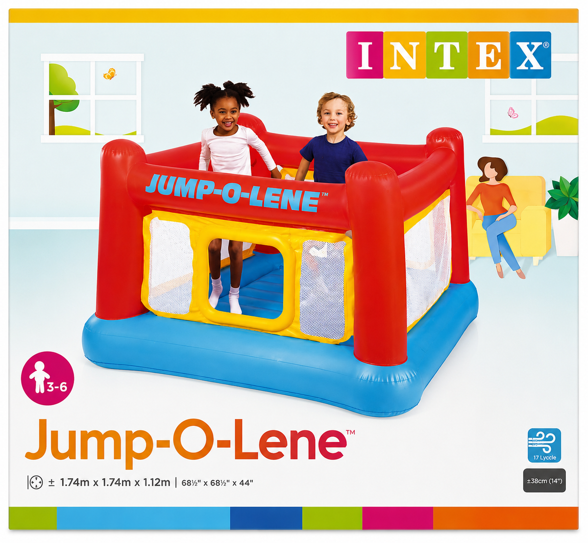 Intex Jump-O-Lene Kids Inflatable Bounce House