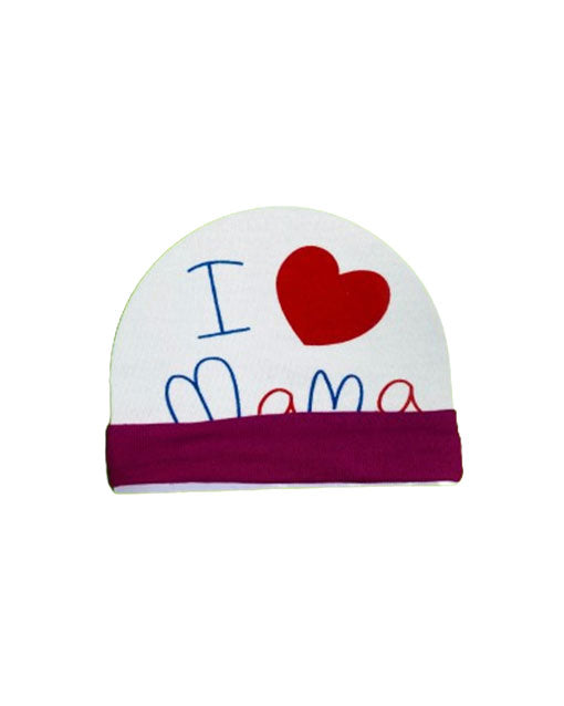 BABY CAP PRINTED - I LOVE MAMA