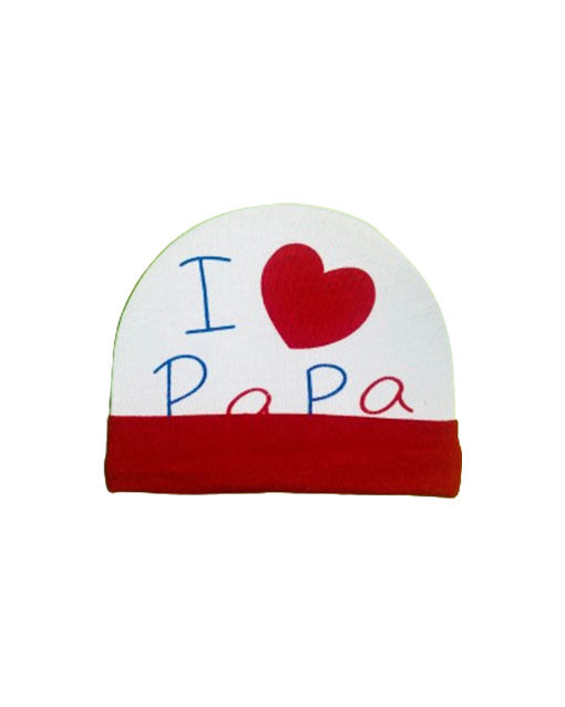 BABY CAP PRINTED - I LOVE PAPA