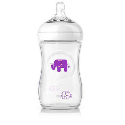 Philips Avent Natural 260ML Elephant Design Gift Set Pink