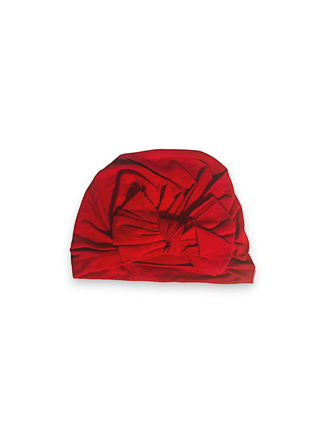 BABY TURBAN CAP RED