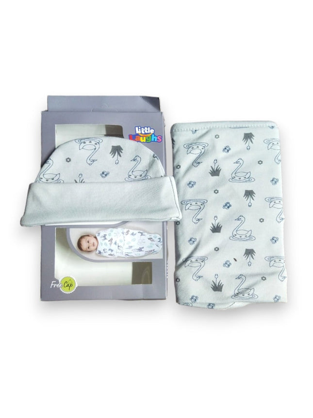 LITTLE LAUGHS BABY SWADDLE ME GREY