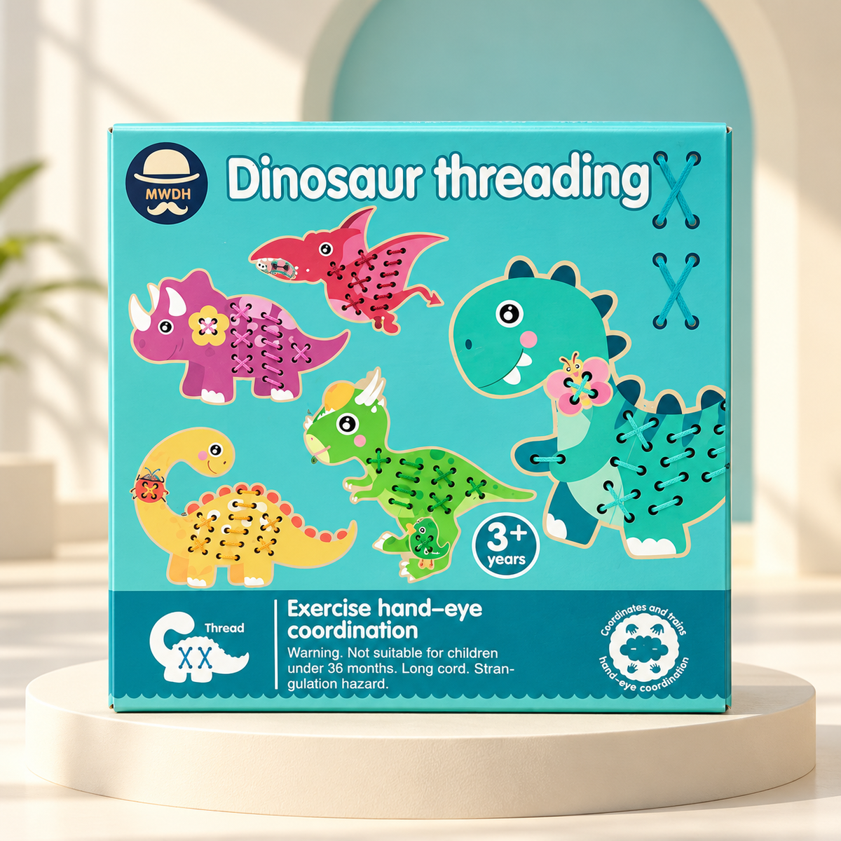 Little Dino Lacing Adventure – Dinosaur Threading Set