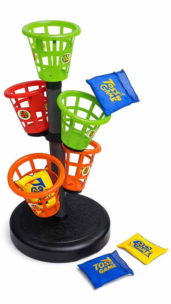 Kids Toss Game Basket Tower – Fun Bean Bag Throwing Game with Score Buckets