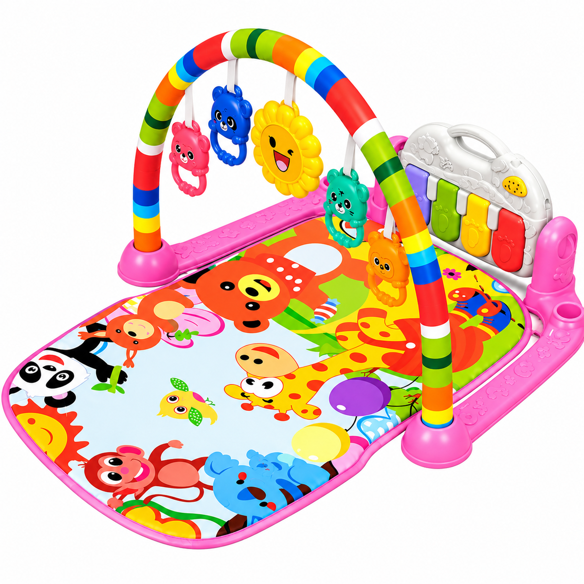 Multifunctional Baby Piano Play Gym Mat with Musical Keyboard