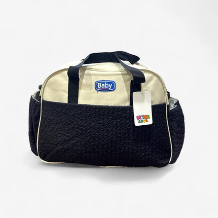 Large Size Baby Diaper Bag (Black/Beige)