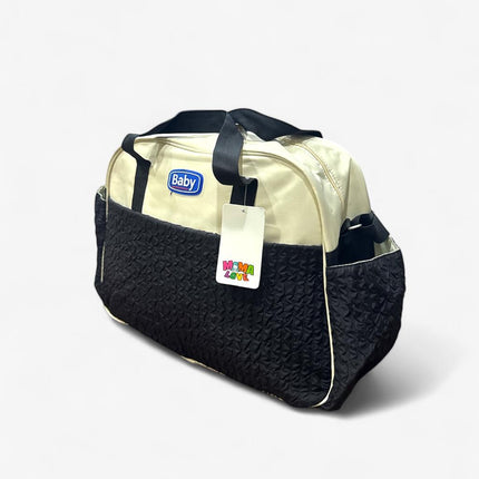 Large Size Baby Diaper Bag (Black/Beige)