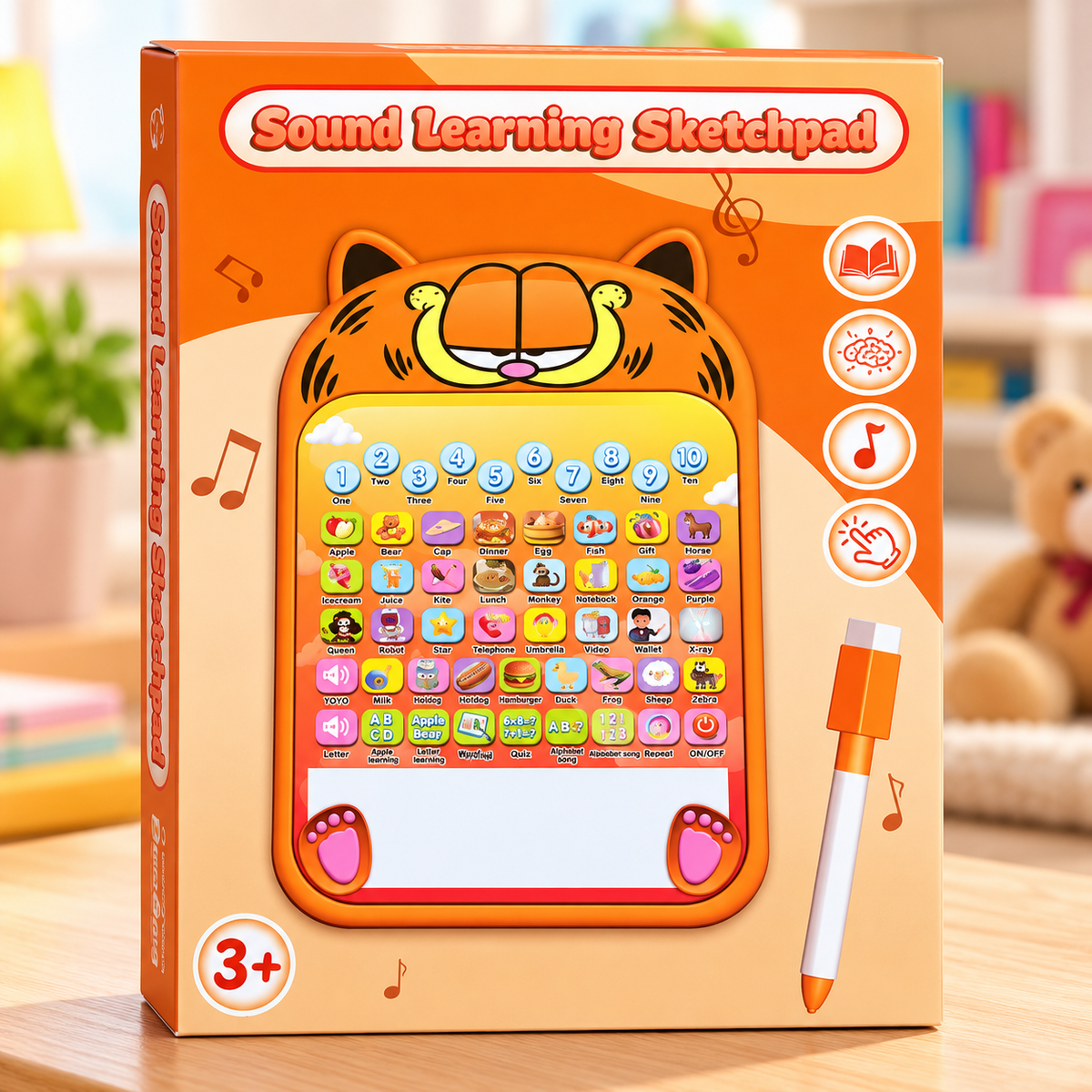 Tiger Sound Learning Sketchpad with Stylus for Kids