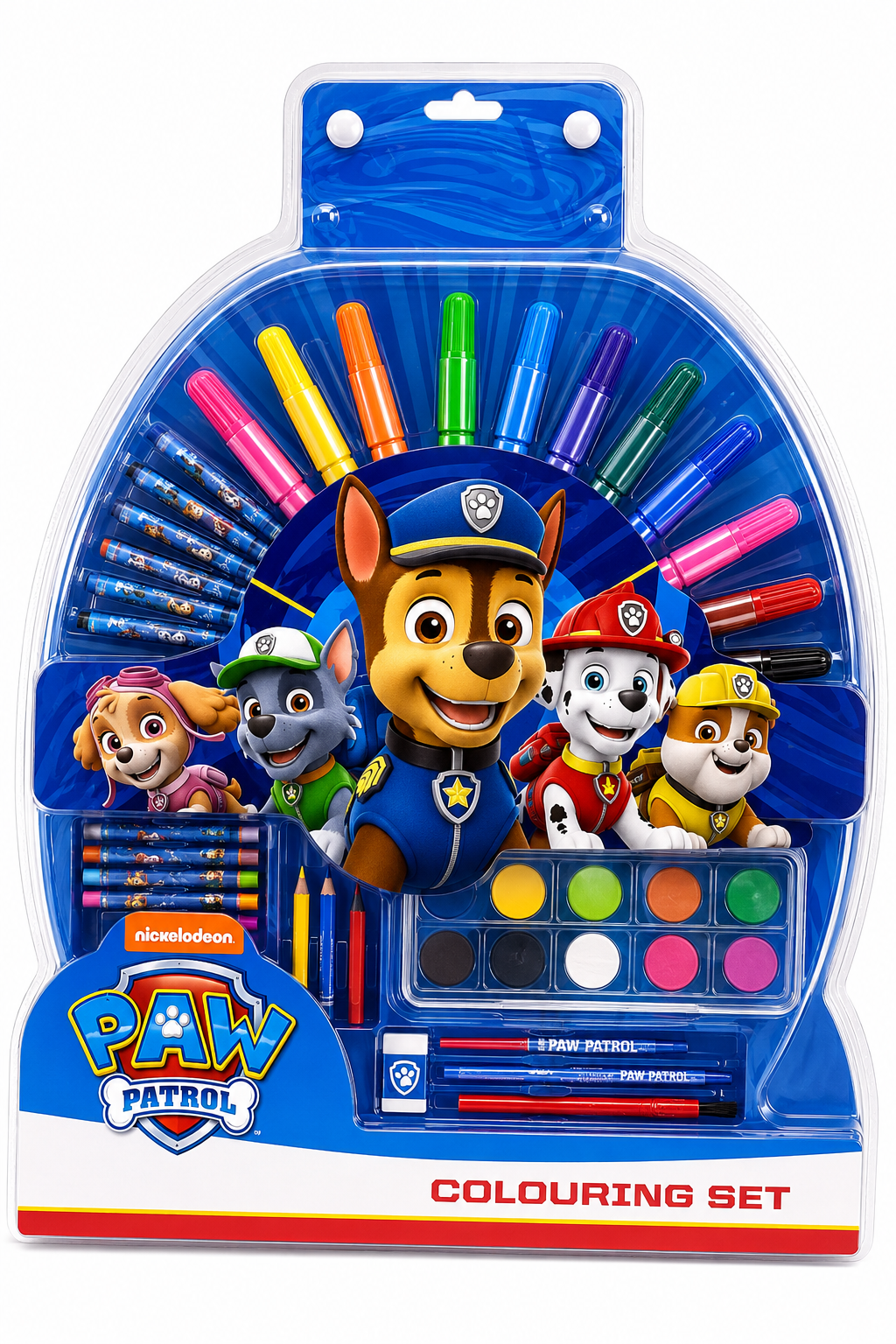 Nickelodeon PAW Patrol Colouring Set – Kids Art & Drawing Kit with Markers, Crayons, Watercolors & Accessories