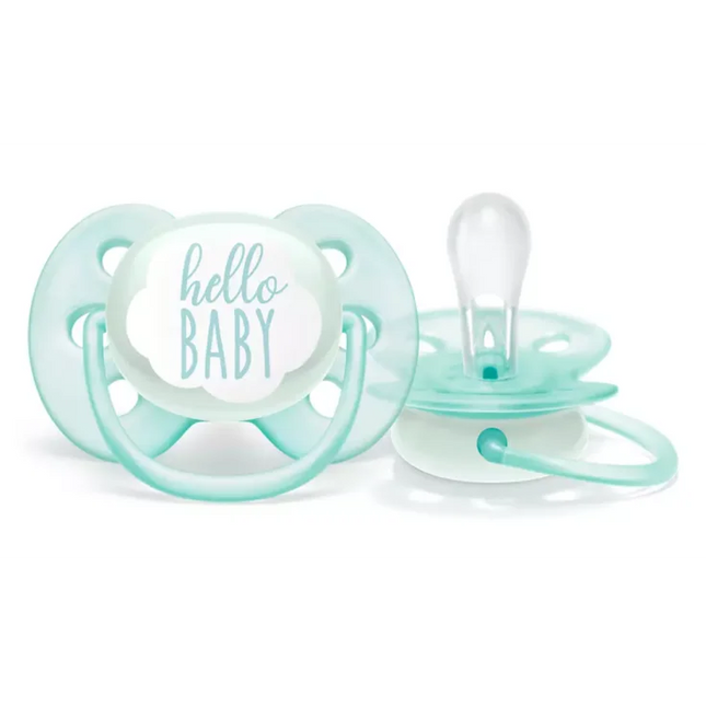 AVENT SINGLE ULTRA SOFT PACIFIER (HELLO BABY) 0-6M