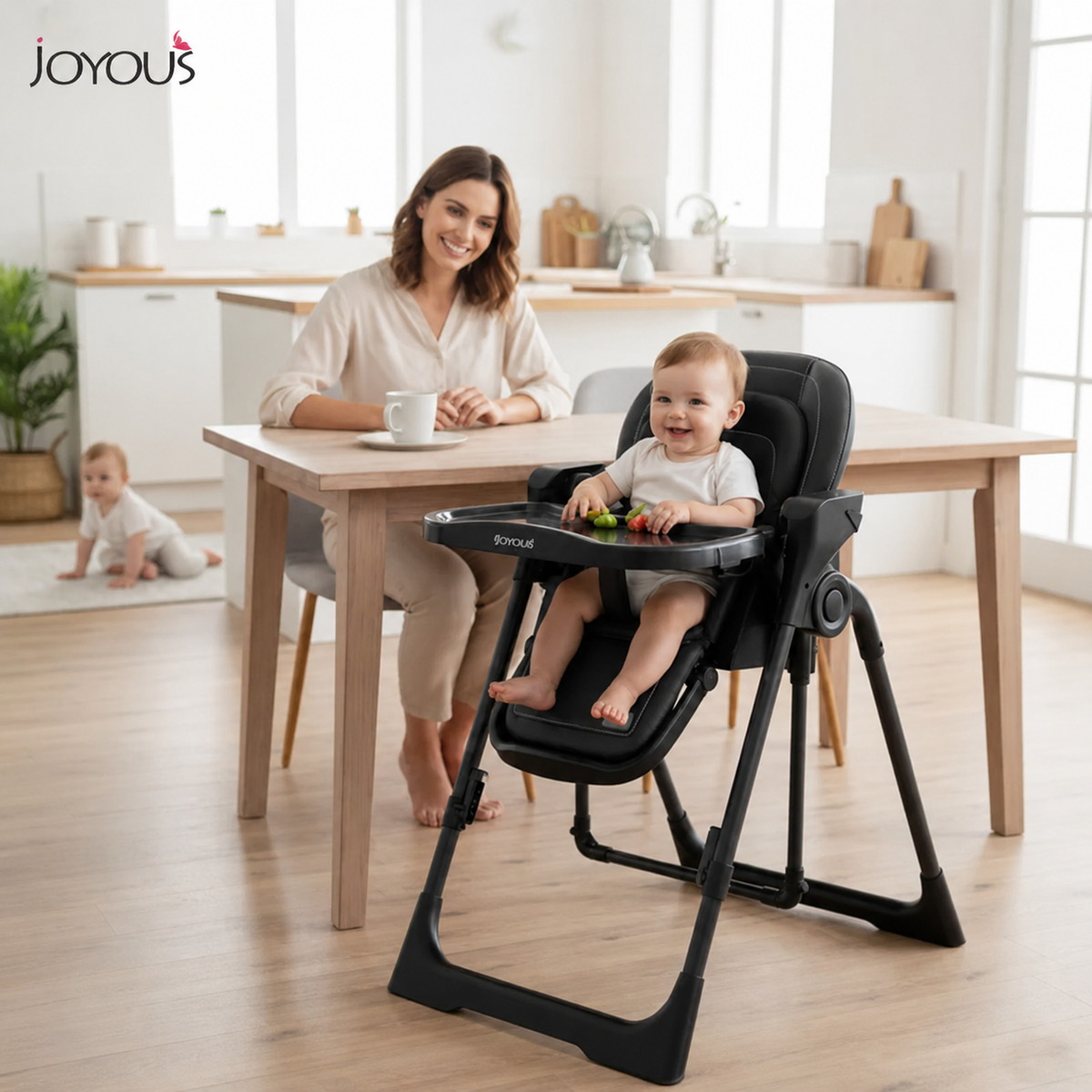 Joyous - Baby Highchair Swing JY-018 – 2-in-1 Feeding Chair & Baby Swing /