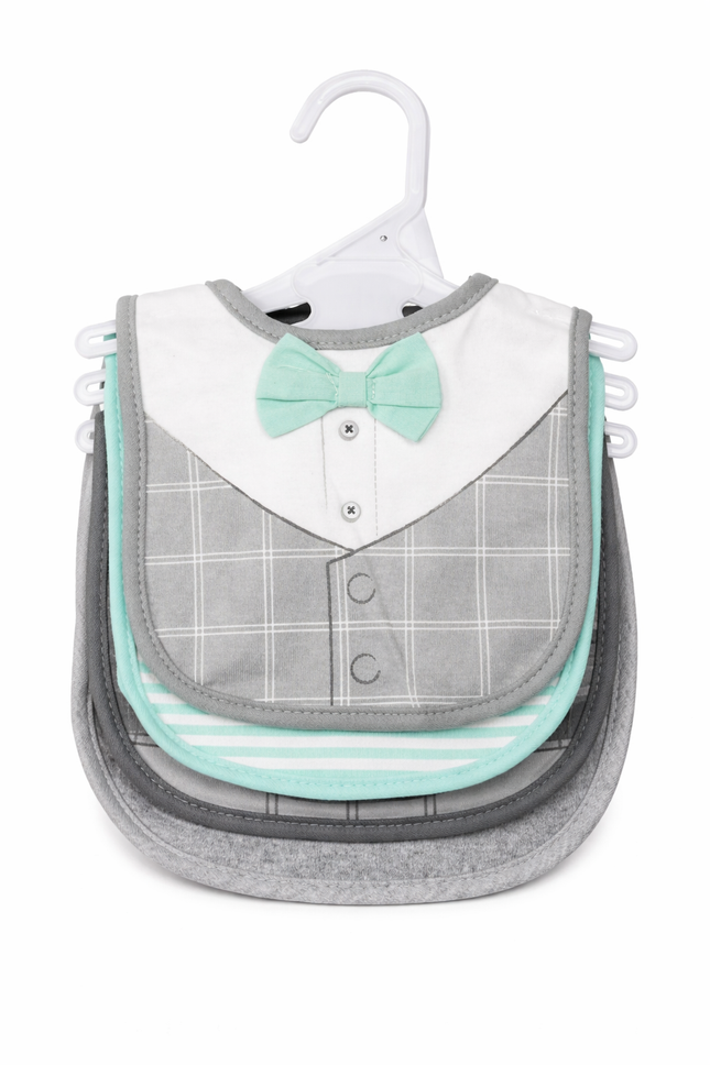4-Piece Premium Baby Bib Set – Soft Cotton Feeding Bibs for Newborn & Toddlers