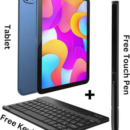 Oteeto Tab 15 Ultra – Android 14 5G Tablet with Keyboard Case | 8MP Front & 13MP Rear Camera