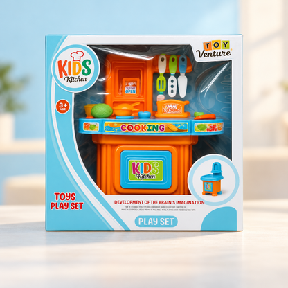 Kids Kitchen Cooking Play Set – Toy Venture Kitchen Set for Kids (Age 3+)