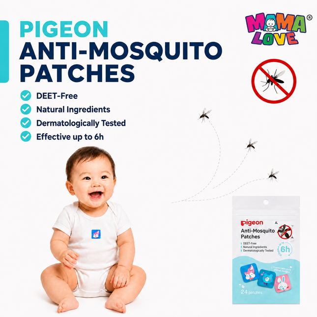 PIGEON DEET-FREE BABY MOSQUITO REPELLENT PATCHES (24 patches)