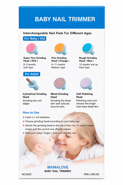 Baby Nail Trimmer Kit – Safe Electric Nail File for Newborns & Kids