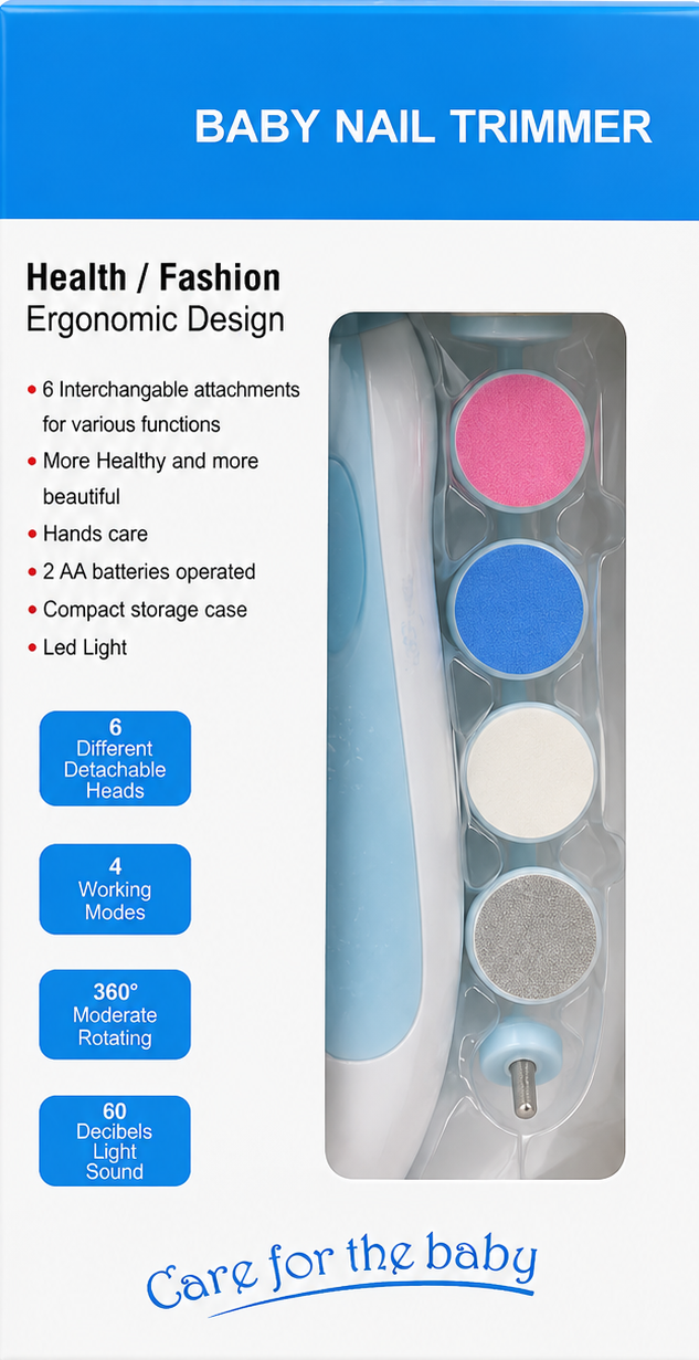 Baby Nail Trimmer Kit – Safe Electric Nail File for Newborns & Kids