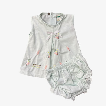 New born Baby Frock (Mint Green)