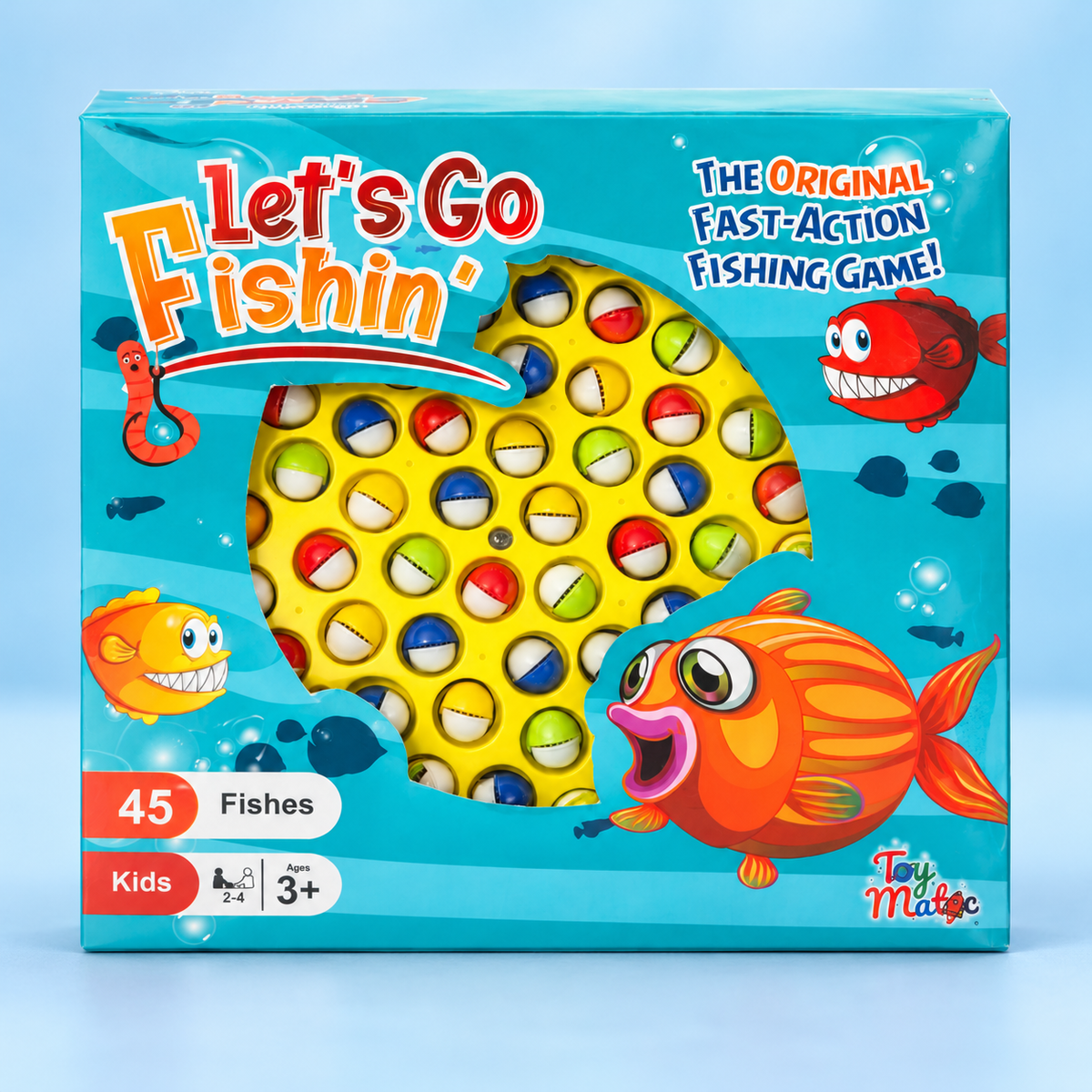 Let’s Go Fishin’ Fast-Action Fishing Game Set (45 Fish) – Kids Interactive Toy (Ages 3+)