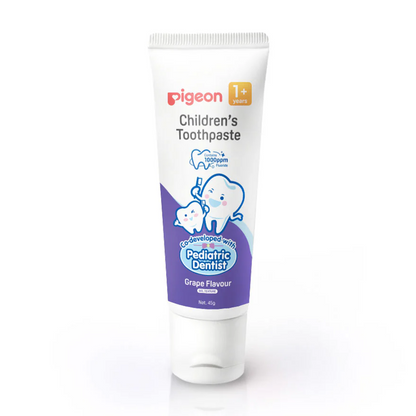 Pigeon Children’s Toothpaste 1+ Years – Grape Flavour | Gentle Fluoride Protection | 45g