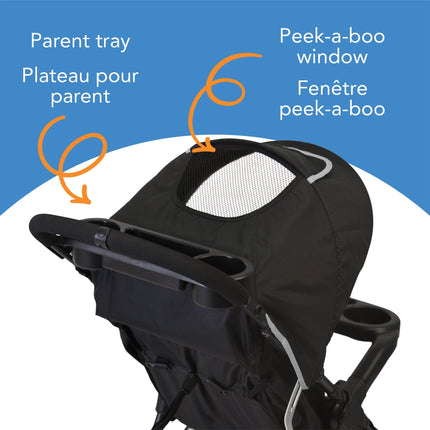 3In1 Cosco Light 'n Easy Travel System - Tuxedo Black