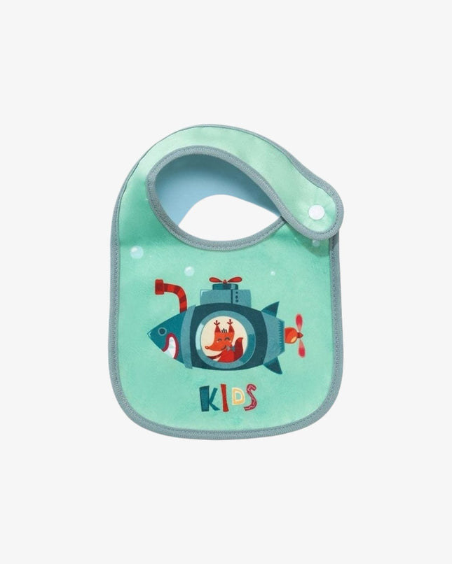 Baby BIB with Button (Green)