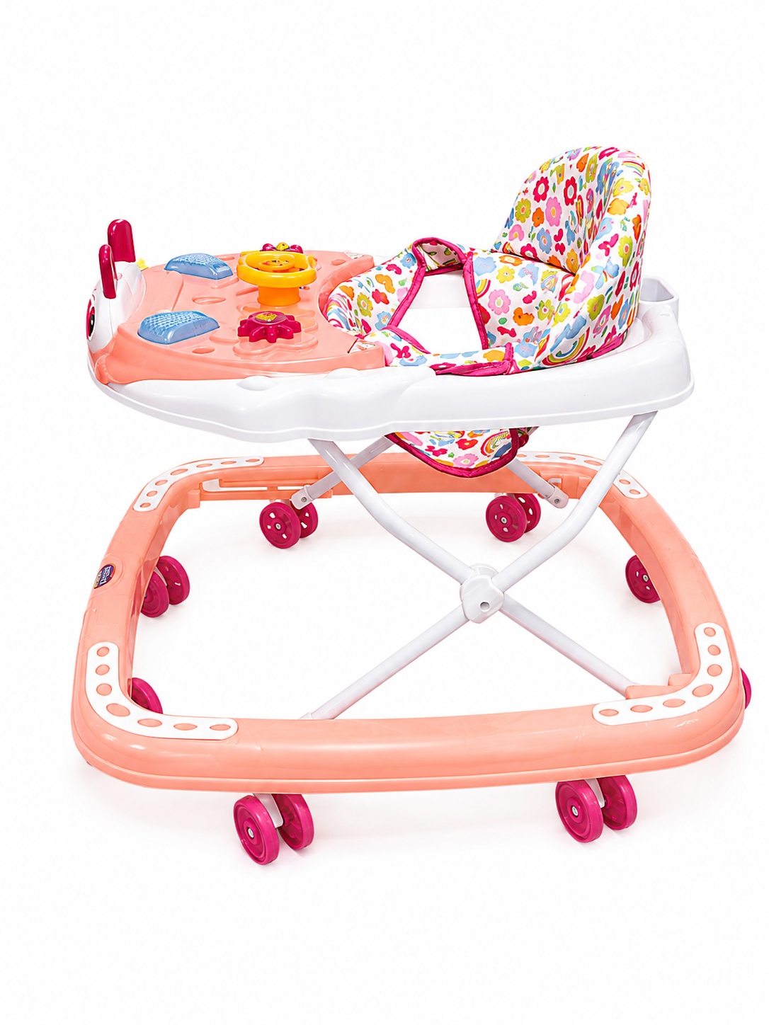 Baby Activity Walker with Interactive Music & Toy Tray T-208 – Pink