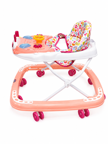 Baby Activity Walker with Interactive Music & Toy Tray T-208 – Pink