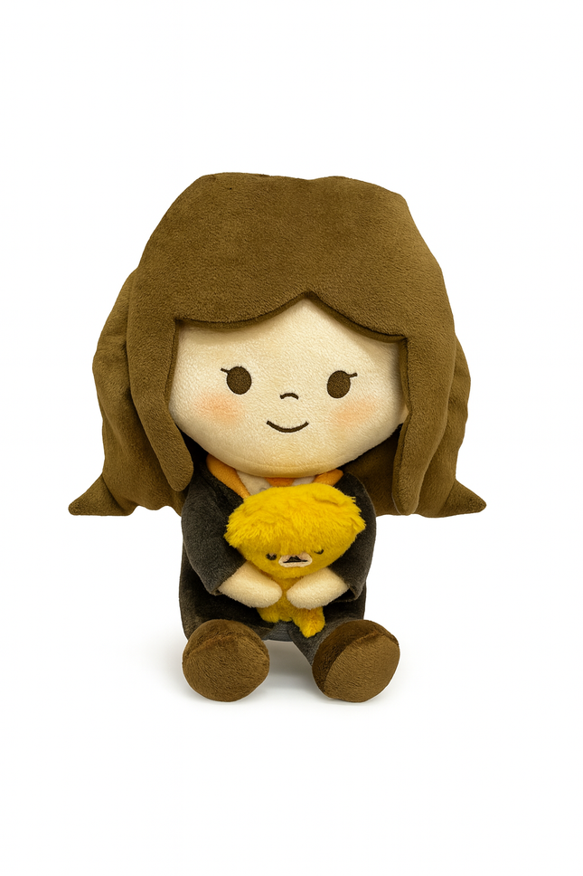 Cute Girl Plush with Pet – Soft & Adorable Stuffed Doll for Kids