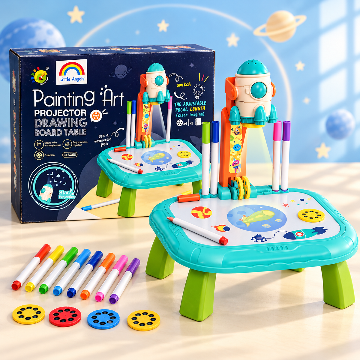 Rocket Draw & Trace Projector Table Set