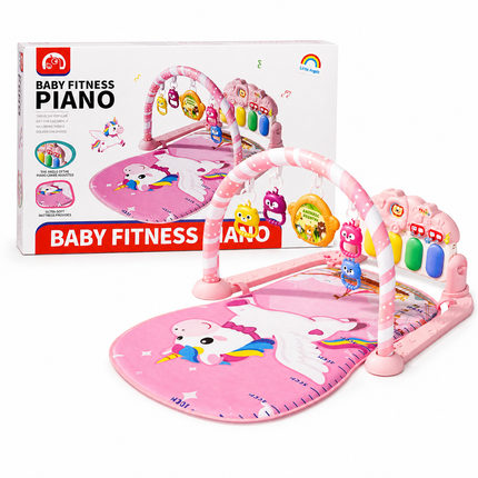 Baby Fitness Piano Play Gym & Activity Mat – Pink