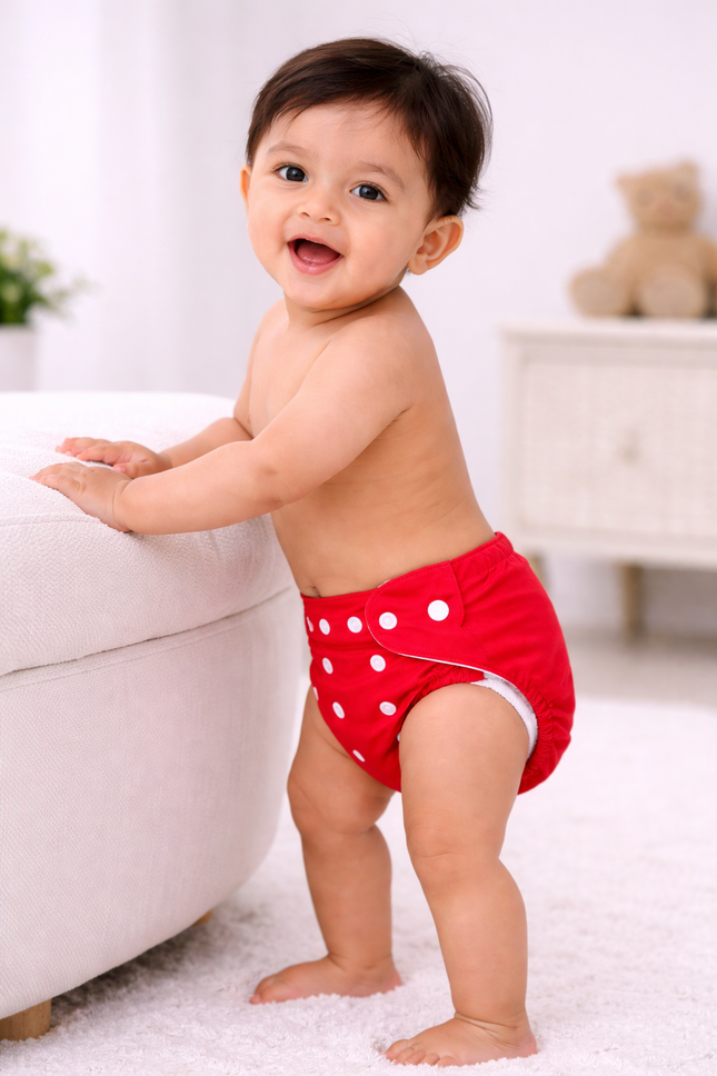 Adjustable Washable Baby Cloth Diaper with Insert – Leakproof Reusable Nappy (Eco-Friendly)