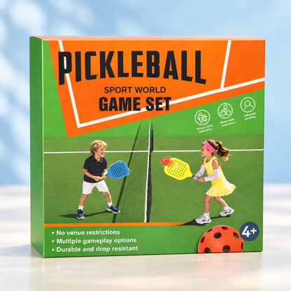 Pickleball Sport World Game Set for Kids – Paddle & Ball Outdoor Play Kit
