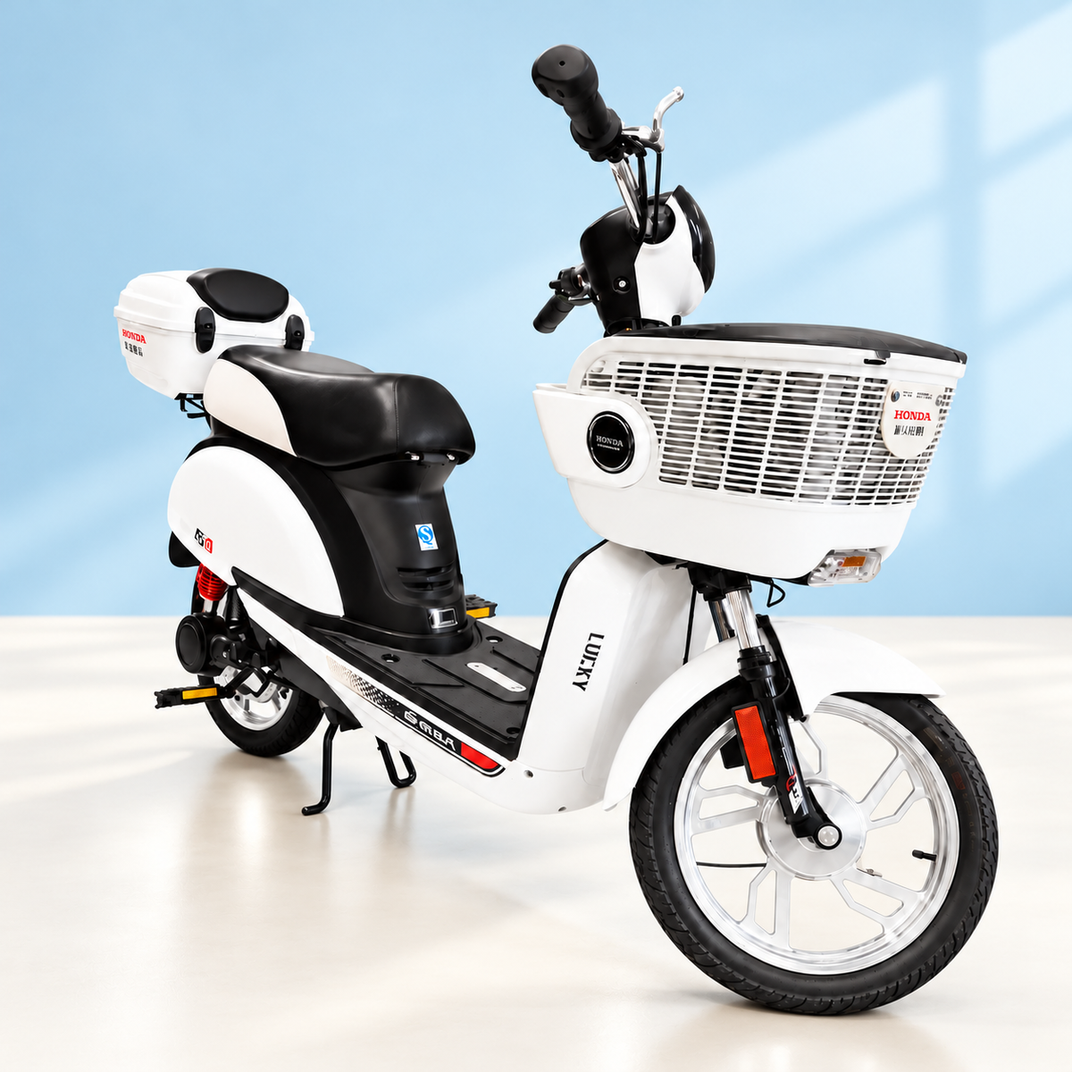 A8 Classic Electric Scooter with Rear Storage Box – Retro Style