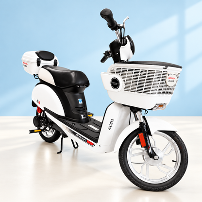 A8 Classic Electric Scooter with Rear Storage Box – Retro Style