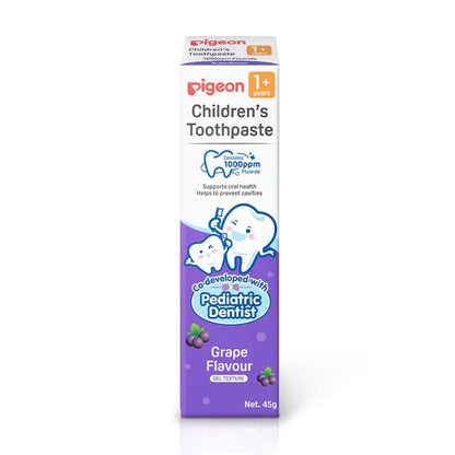 Pigeon Children’s Toothpaste 1+ Years – Grape Flavour | Gentle Fluoride Protection | 45g