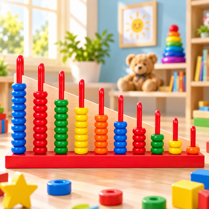 Colorful Wooden Counting Beads Toy – Fun Math & Learning Toy for Kids