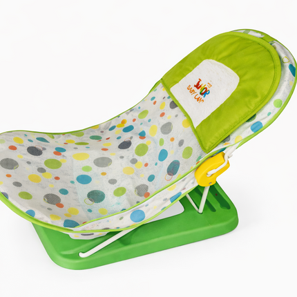 Junior Baby Bather Bath Seat with 3 Reclining Positions & Head Cushion (0–12 Months, Up to 10kg) – Green