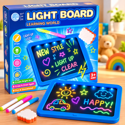 LED Light Drawing Board – Magic Glow Writing & Learning Tablet