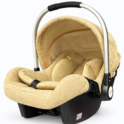 Premium Baby Carry Cot / Carrier with Canopy – Beige (New-born to Infant)